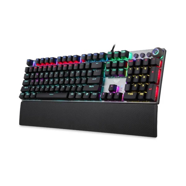 Keyboard: AULA F2058 LED Wired Mechanical Gaming Keyboard (Blue switch)