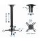 Projector Mount: Gembird CM-B-01 Adjustable Ceiling Mount For Projector/Beamer