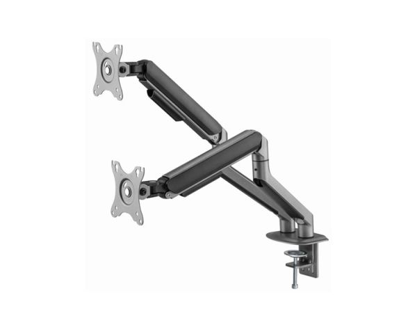 Monitor Arm: Gembird MA-DA2-05 Desk mounted adjustable double Monitor Arm 17"-32" Space Grey