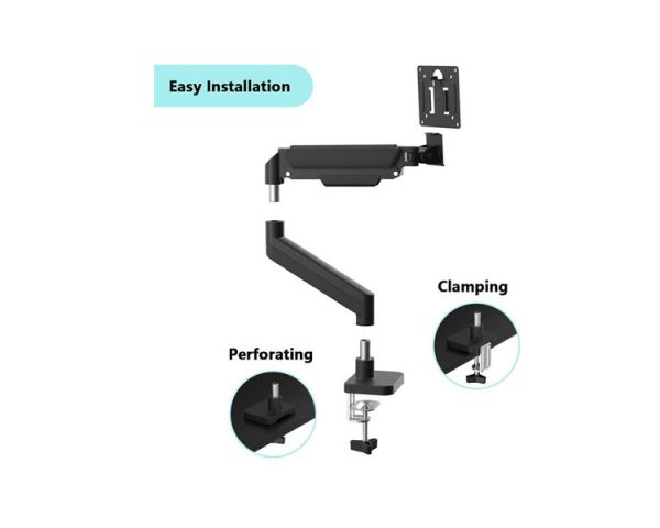 Monitor Mount: Gembird MA-DA1-04 Full-motion desk display Mounting Arm 17"-32" Black
