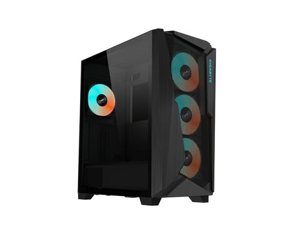 Case: Gigabyte C301 GLASS V2 4x120mm ARGB Fans Mid Tower Black
