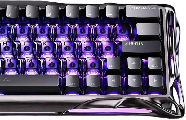 Magnetic keyboard GravaStar Mercury V60 Pro 60keys, GravaStar Blackcore, USB-A, 8k,RGB, GunMetal
