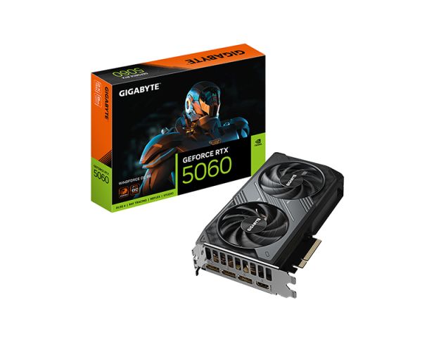 Video card: Gigabyte GeForce RTX5060 WINDFORCE OC 8GB 128-Bit GDDR7 - GV-N5060WF2OC-8GD