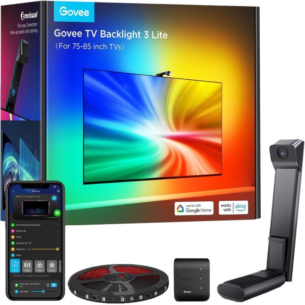 Govee TV Backlight 3 Lite (75~85 inch) Support Matter from 2024 Q2Fish eye correction