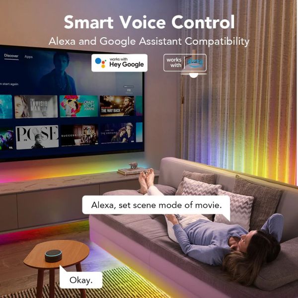 Govee RGBIC Wi-Fi + Bluetooth LED Strip Lights With Protective Coating (10M)