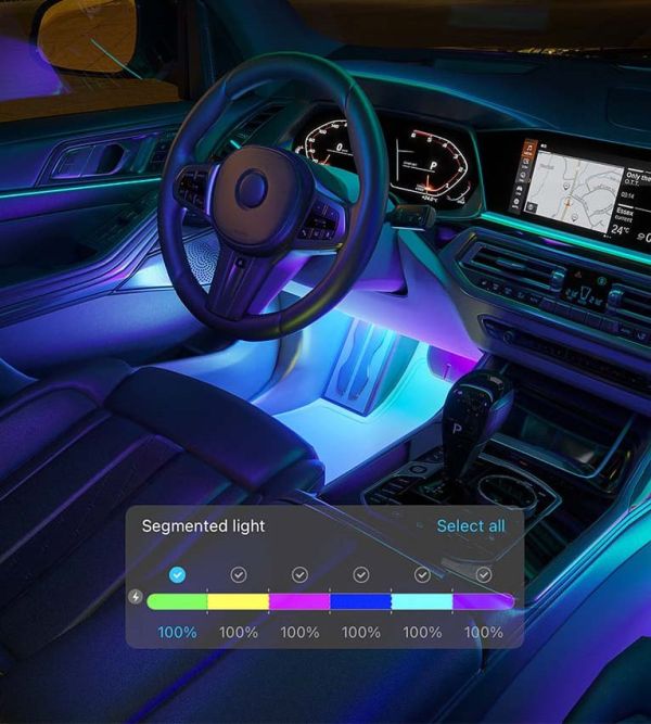Govee RGBIC Interior Car Lights (30 Scene Mode + 4 Music Mode)--Without Remote Control