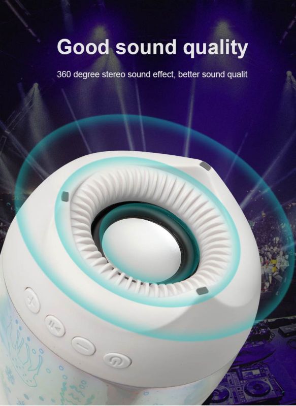 POWKIDDY Bluetooth Speaker LED Colorful Atmosphere