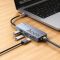 Hoco HB51 Wow 6-in-1 multi-function converter(HDTV+RJ45+PD+USB3.0*3) deep space gray