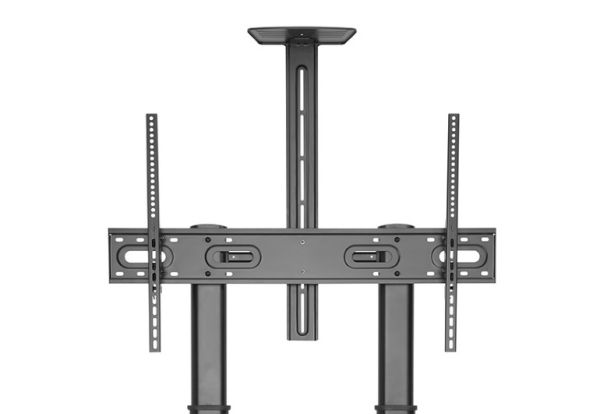 TV stand: Gembird TVS-100T-02 Height adjustable TV floor stand with caster wheels 60" - 100"