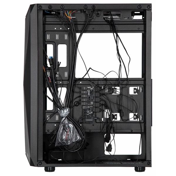 2E GAMING PC case Aruba G3313B, without PSU, 1xUSB3.0, 2xUSB2.0, 5x120mm ARGB, VGA 300mm, LCS ready, HUB, TG Side Panel, ATX, black