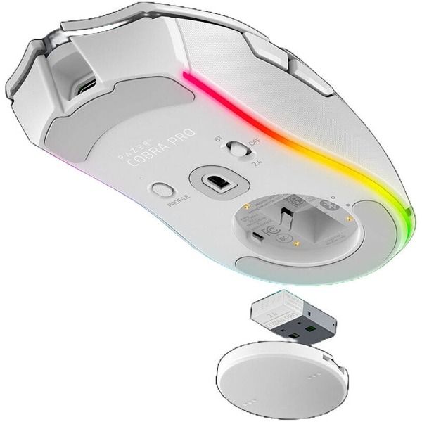 Razer Mouse Cobra Pro, RGB, USB-A/WL/BT, white