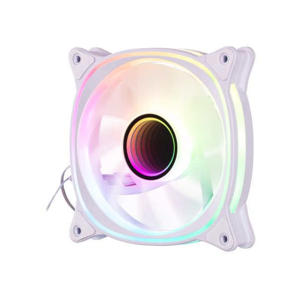 2E GAMING Case Fan Air Cool X Fan ACF120XB-ARGB, 120mm, 1200rpm, 3pin, 3pin +5VARGB, 20,4dBa, white