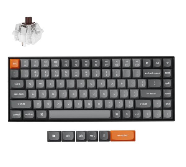 Mechanical keyboard Keychron K2 Max 84 keys, K Brown, WL/BT/USB-A, RGB, black