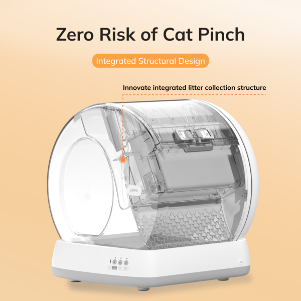 Smart Cat Litter Box UBTech UCAT C10 PRO, Smart Cat Litter Box, White