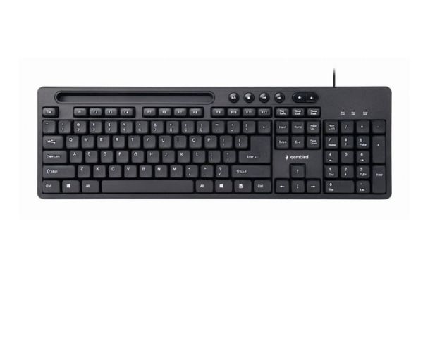 Keyboard: Gembird KB-UM-108 Multimedia keyboard with phone stand