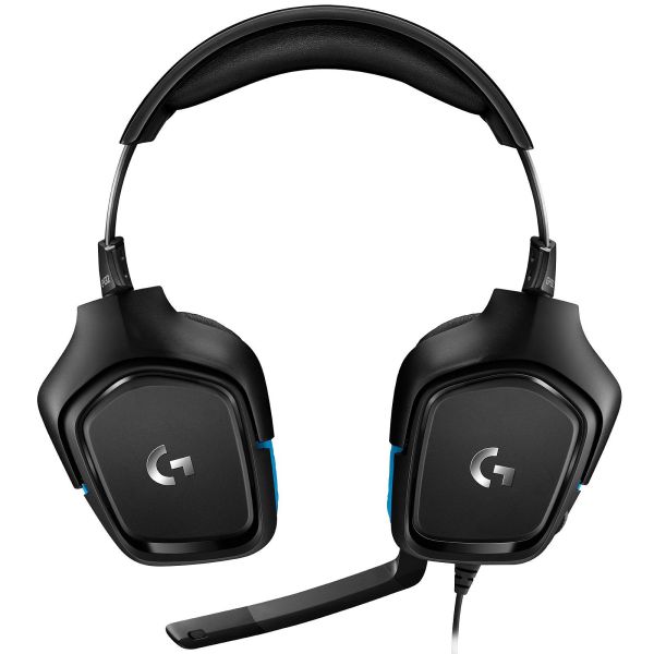 LOGITECH G432 Wired Gaming Headset 7.1 - LEATHERETTE - BLACK/BLUE - USB