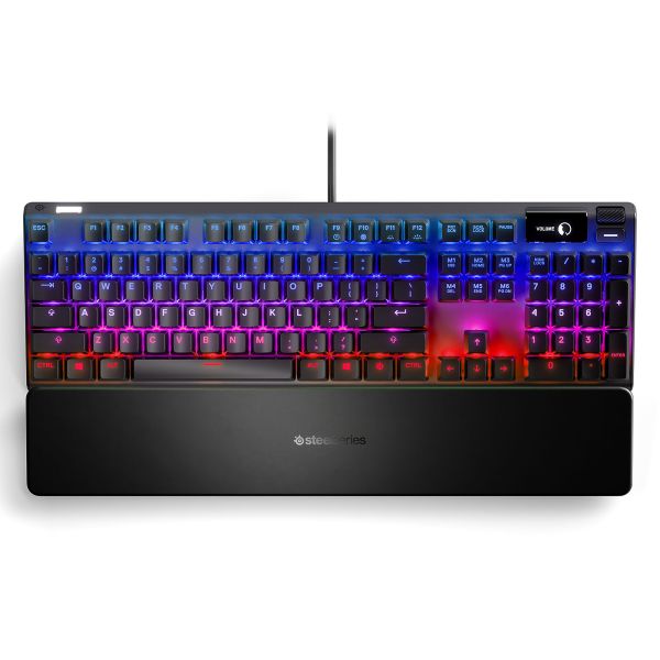 SteelSeries Keyboard mechanical Apex 7 104key, Red Switch, USB-A, EN, RGB, black