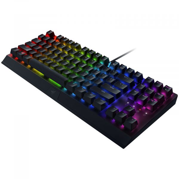 Razer Keyboard mechanical BlackWidow V3 TKL 87key, Green Switch, USB-A, EN/RU, RGB, black