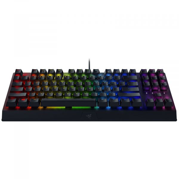 Razer Keyboard mechanical BlackWidow V3 Mini HyperSpeed 68key, Green Switch, USB-A/WL/BT, EN/RU, RGB, black