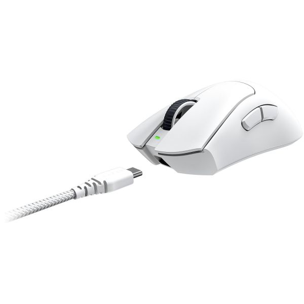 Razer Mouse Deathadder V3 Pro, USB-A/WL/BT, white
