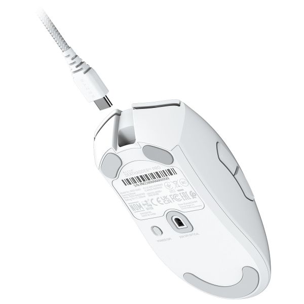 Razer Mouse Deathadder V3 Pro, USB-A/WL/BT, white