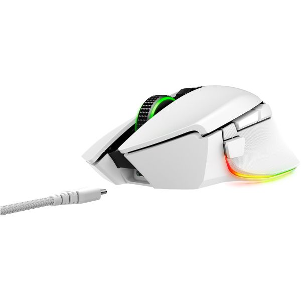 Razer Mouse Basilisk V3 Pro, RGB, USB-A/WL/BT, white