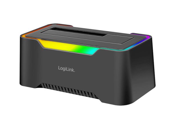 Docking station: Logilink QP0035 USB-C 3.2 Gen 1 2.5" & 3.5" SATA HDD/SSD RGB Docking station Black