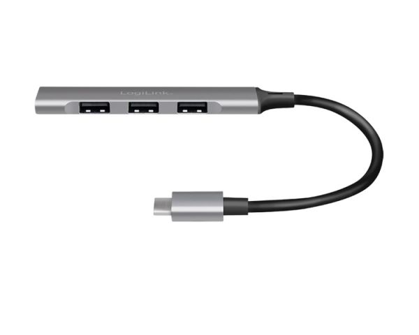 USB Hub: Logilink UA0392 USB3.2 Type-C 4-port Slim Hub With Aluminum Casing
