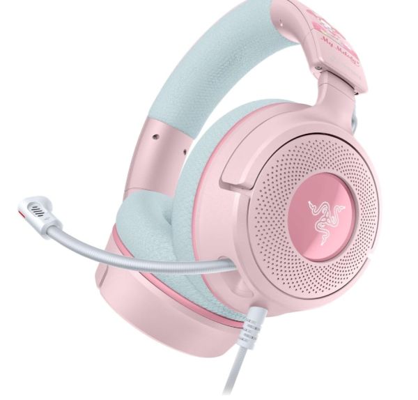 Razer Kraken V4 X Wired Gaming Headset: 40 mm Drivers - Cardioid Mic - Memory Foam Cushions - Chroma RGB Lighting - Type C & Type A Cable - for PC, Mac, PS5, Nintendo Switch 2 - My Melody Edition