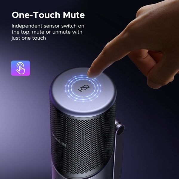 Microphone UGREEN CM769 (35629), Microphone for PC, RGB, USB, 3.5mm, Black