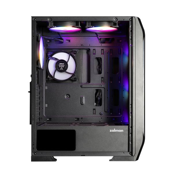 Zalman PC case N7 PLUS V2 without PSU, 1xUSB3.0, 2xUSB2.0, 6x120mm RGB Rainbow,  1x120mm, VGA 340mm, LCS ready, TG Side Panel, ATX, black