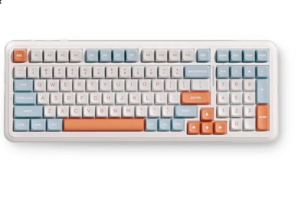 keyboard MCHOSE K99 V2, Icy Creamsicle, USB-A/WL/BT, RGB, Horizon Orange