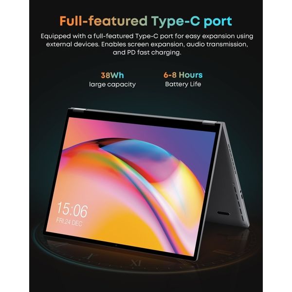 Notebook Chuwi FreeBook N150, 13.4", Intel N150, 16GB, 512GB SSD, Integrated, W11H, Grey