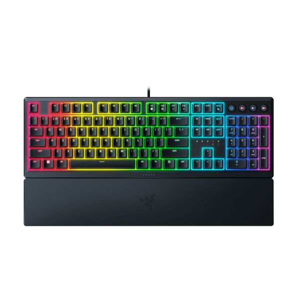 Razer Keyboard mechanical Ornata V3 104key, Mecha-Membrane Switch, USB-A, EN/RU, RGB, black