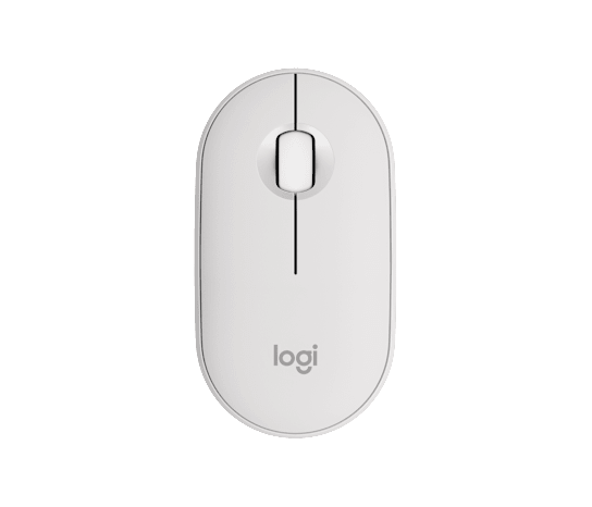 LOGITECH Pebble Mouse 2 M350s - TONAL WHITE - BT - EMEA-808 - DONGLELESS