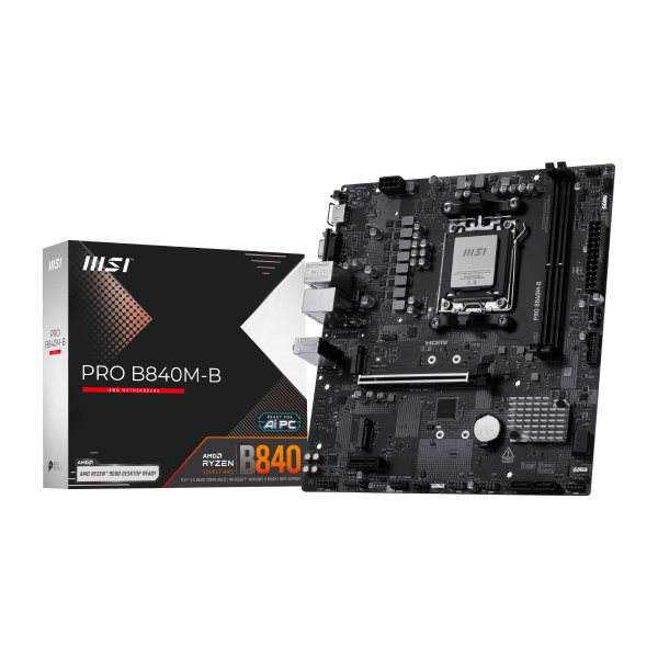 MSI Motherboard PRO B840M-B sAM5 B840 2xDDR5 M.2 HDMI DSub mATX