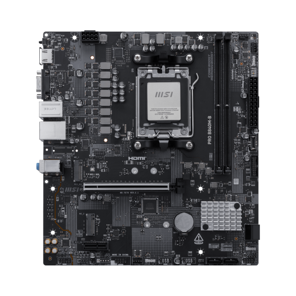 MSI Motherboard PRO B840M-B sAM5 B840 2xDDR5 M.2 HDMI DSub mATX