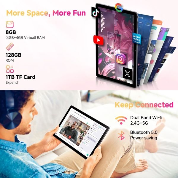 Chuwi Hi10 XPro, 10.1", Tablet, 4GB, 128GB, 4G LTE WiFi, Bluetooth, Grey