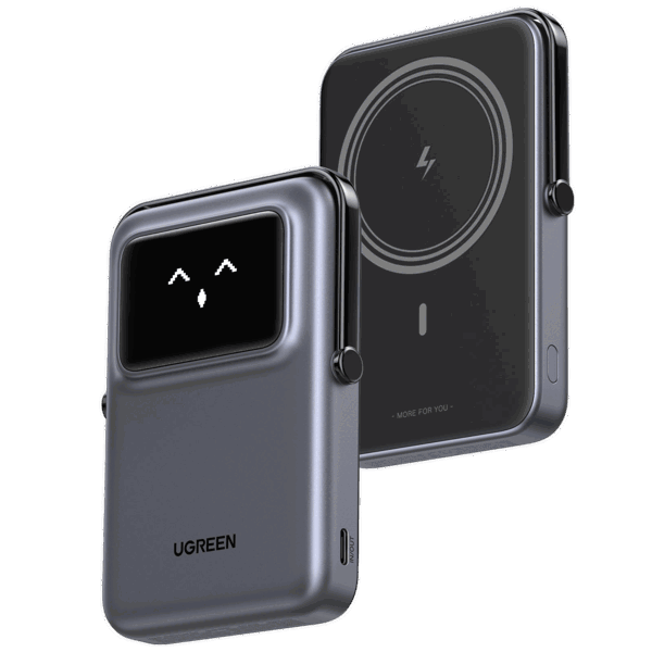 Portable Charger UGREEN PB572 (45327) Uno, 10000mAh 7.5W, Magnetic Wireless Power Bank, Grey
