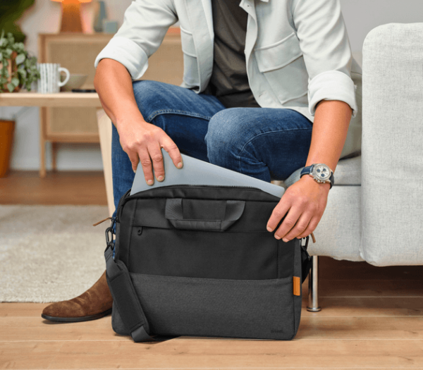 LISBOA 16" LAPTOP BAG - BLACK