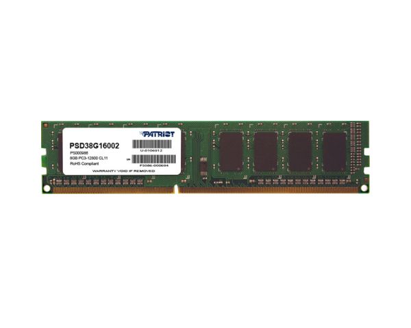 RAM: Patriot SL DDR3 8GB 1600MHZ - PSD38G16002