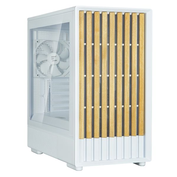Zalman PC case P10 Namu without PSU, 1xUSB3.0, 1xUSBType-C, 2x120mm, 1x120mm ARGB, VGA 340мм, LCS ready, TG Side Panel, mATX, white