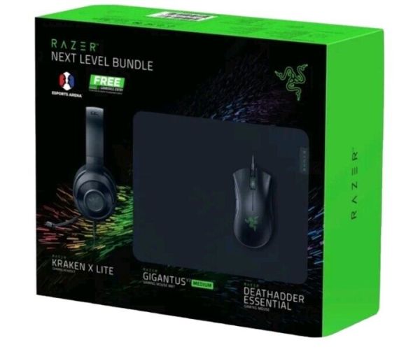 Razer Next Level Gaming Bundle - Kraken X Lite Wired Headset, DeathAdder Mouse