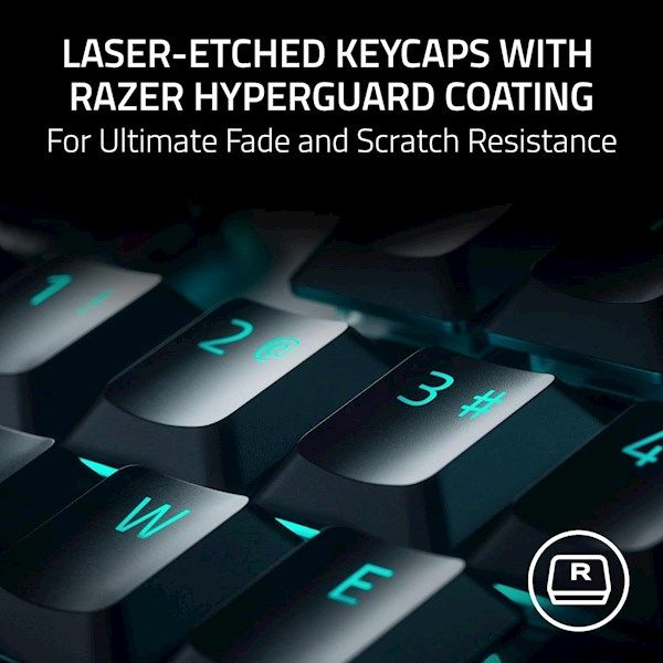 RZ03-04500100-R3M1, Razer Keyboard DeathStalker V2 RGB 104key Red Switch USB EN, black