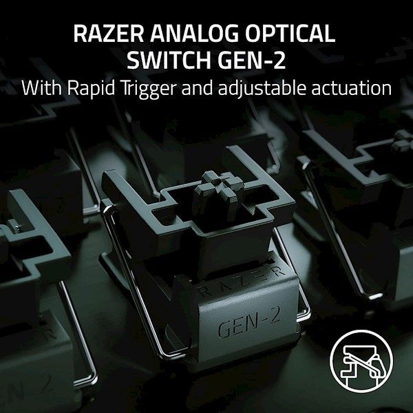 Razer Keyboard Huntsman V3 Pro TKL RGB 84key Analog Optical Switches USB-A EN, black