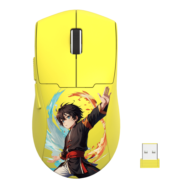 Redragon M918-AKB-PRO K1NG Max Wireless Anime AKB Gaming Mouse (Yellow)