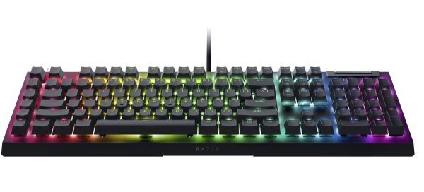 Razer Keyboard mechanical BlackWidow V4 X, 110key, Yellow Switch, USB-A, EN, RGB, black