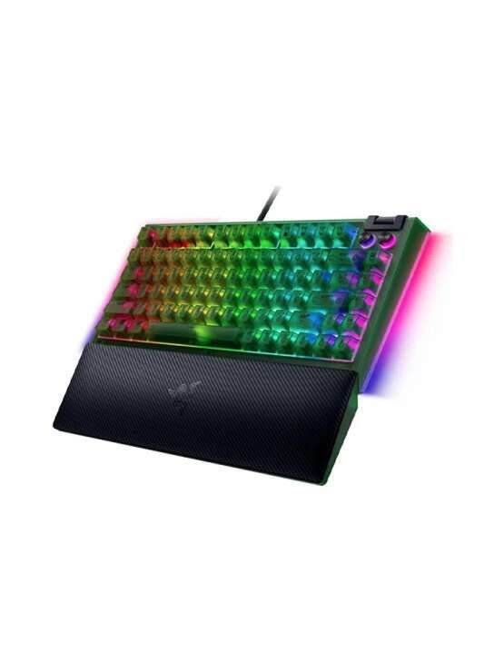 Razer Keyboard BlackWidow V4 75%, 83key, Mechanical Tactile Switch GEN-3, USB-A, EN, RGB, Phantom Green Ed.