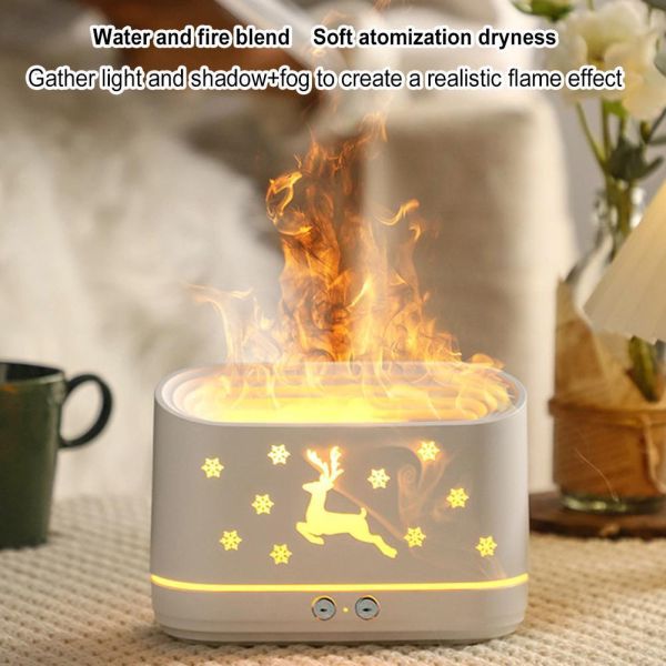 Flame Air Humidifier 300ml Christmas Deer