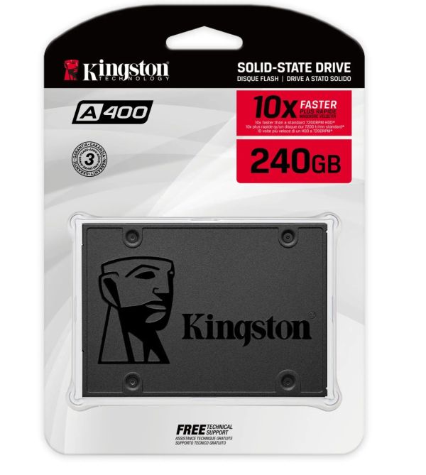 SA400S37/240GB, Kingston A400 SATA 3 2.5 SSD 500 MB/s 350MB/S write(80tb)